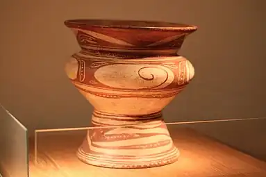 Bowl; from Ban Chiang site; painted ceramic; height: 32 cm, diameter: 31 cm