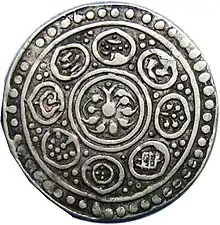 Image 17Tibetan kong par tangka, dated 13-45 (= AD 1791),reverse (from Tibetan tangka)