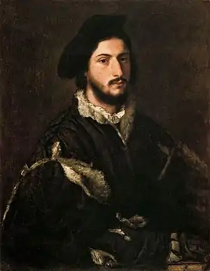 TitianPortrait of Vincenzo Mosti. 85 × 67&nbsp;cm.