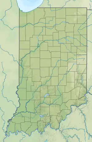 Location of Griffy Lake in Indiana, USA.