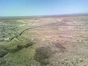 The start of the border fence in the state of New Mexico&nbsp;– just west of El Paso, Texas