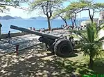 Vickers-Armstrong Mark XIX 6″ gun on display at Fort Copacabana