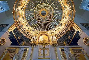 The altar canopy seen from below