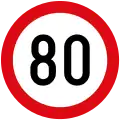 Speed limit (80&nbsp;km/h)